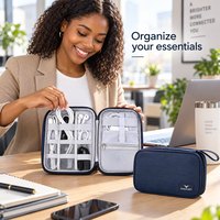 Tas Penyimpanan Kabel Data Multifungsi Baru, Kantong Organizer Aksesoris Digital Portabel, Tempat Kabel Charger, Earphone, Perjalanan