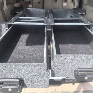 LC300 LX600 <b>Drawer</b> System VRD4X4 Rear Dual <b>Roller</b> <b>Drawer</b> System for Toyota Land Cruiser 300 <b>with</b> Fridge Slide and Side Panels - Product Image 2