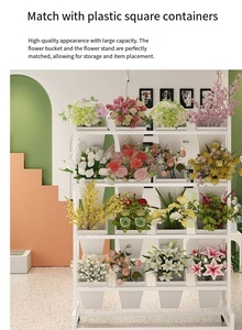 Étagère de présentation de fleurs en métal multi-niveaux pour fleuriste de supermarché, pour l'affichage de plantes vertes et de fleurs en magasin, mariages, usage domestique - Product Image 5