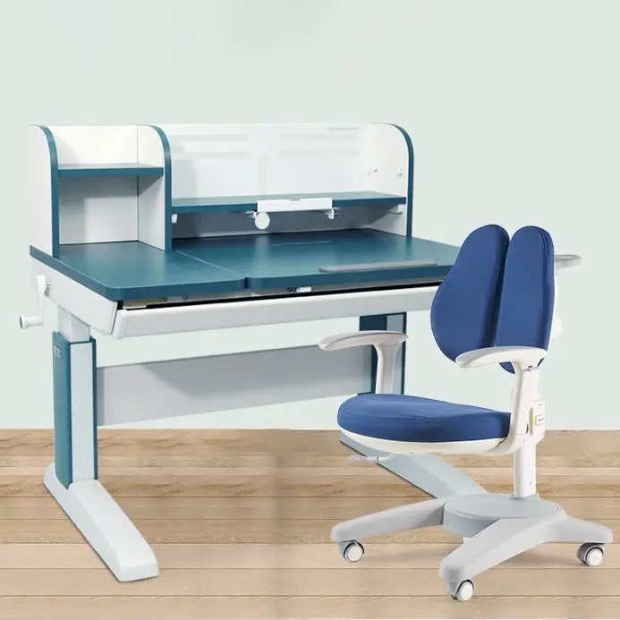 Lift Desk and Chair Kids Study Desk and Chair Set for Reading Writing