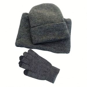 Gorros de Invierno Personalizados con Logotipo, Etiqueta Privada, Venta al por Mayor, Gorros Tejidos Cálidos, Gorro Tipo Beanie, Capuchón, Baberos para Mascotas, Juego de Tres Piezas - Product Image 4