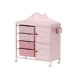 Étagère à livres en forme de maison pour enfants, bacs de rangement pour jouets, étagère de rangement en métal pour jouets d'enfants, armoire de rangement pour la crèche - Product Image 4