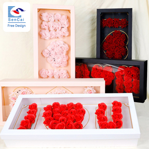 Bán buôn giày sang trọng hoa hồng Hoa vận chuyển Hộp hoa bao bì sóng vận chuyển hộp - Product Image 1