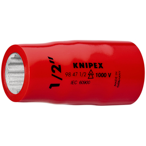 Clé à douille Knipex 58 mm, embout carré interne, isolée 1000 V, fabriquée en Allemagne - Product Image 1