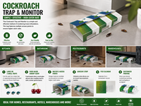 Piège à colle anti-punaises de lit écologique en papier, planche collante sûre et portable pour l'intérieur, dispositif personnalisable de lutte antiparasitaire pour la capture d'insectes
