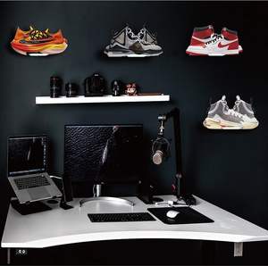 Espositore per scarpe galleggiante in acrilico organizzatore per scarpe iridescente per <span class=keywords><strong>negozio</strong></span> o Display per la casa scaffali per scarpe da ginnastica <span class=keywords><strong>arcobaleno</strong></span> montati a parete - Product Image 6