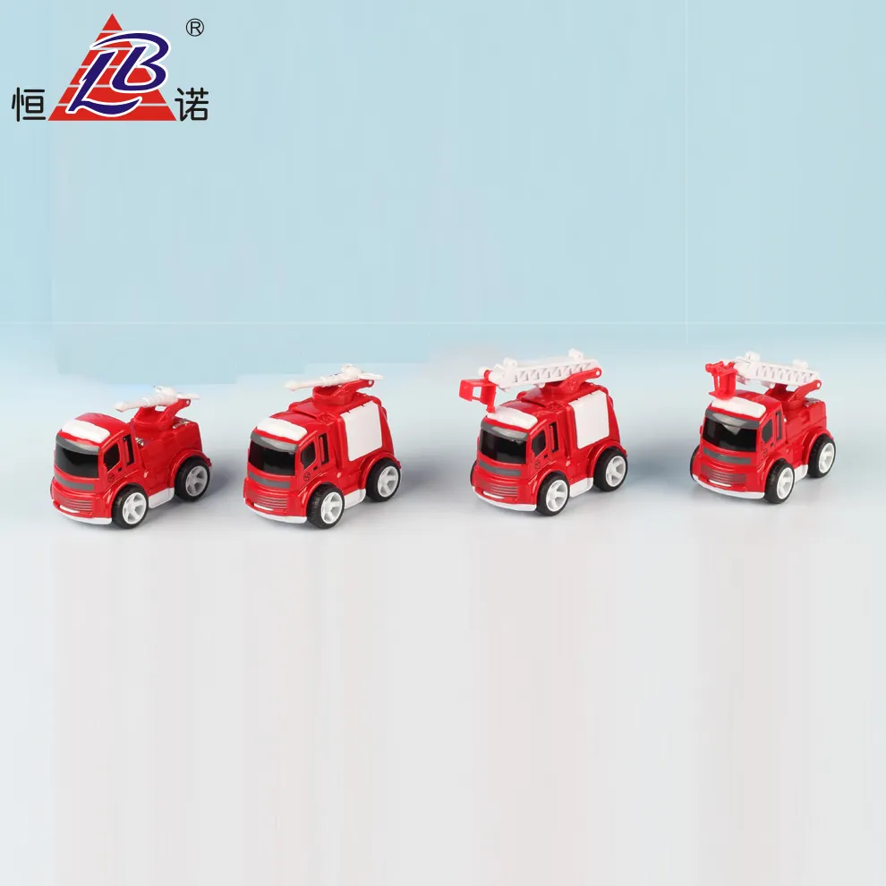 Friction Metal Die Cast Fire Truck Model Metal Toy Engine For Children