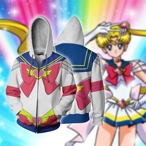 Sweat-shirt à capuche Sailor Moon avec impression numérique 3D, manteau de dessin animé cosplay, nouveau style, commerce extérieur - Product Image 1