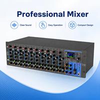 Console de mixage audio numérique professionnelle 12 canaux avec 128 effets DSP, USB, Bluetooth, alimentation fantôme 48V, son live