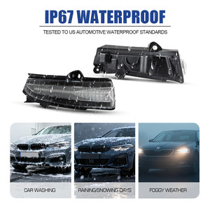 مصباح إشارة انعطاف LED كهرماني اللون مثبت على المرآة الجانبية لسيارات فورد فيوجن ومونديو الجيل الرابع 2014-2018 (قطعتان) - Product Image 4