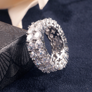 Rakol RP 108.25kg แถวลูกบาศก์เพทาย CZ เพชรแท้ชุบทองแหวนทองแดงเครื่องประดับ2022คุณภาพสูงใหม่ - Product Image 5