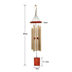 กระดิ่งลมสีทองและเงิน5หลอดเป็นมิตรกับสิ่งแวดล้อมของชาวพุทธเครื่องตกแต่งสวนด้วยฮวงจุ้ย35นิ้ว - Product Image 3