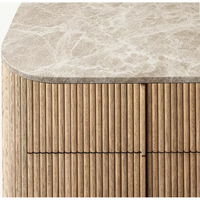 Table de toilette à six tiroirs avec comptoir en marbre R