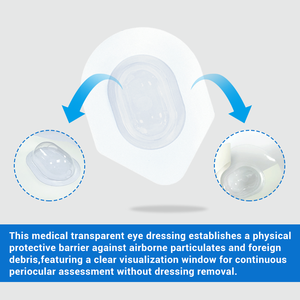 Bluenjoy Medical Pansement adhésif non tissé jetable transparent pour les yeux, protection chirurgicale pour plaies oculaires - Product Image 3