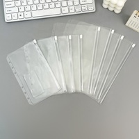 A6 pochettes classeur enveloppes de trésorerie pour la budgétisation dossiers à glissière transparents sacs à feuilles mobiles pour pochette de documents en pvc à 6 anneaux sacs de classement