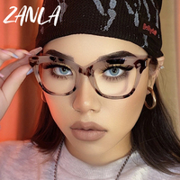 Gafas Ópticas con Marco Cuadrado Pequeño y Estampado Vintage 2026, Anti-luz Azul, Cómodas y a la Moda para Mujer