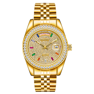 Reloj de Lujo para Hombre con Calendario de Diamantes de Colores, Diseño de Estrella, Acero Inoxidable, Mecánico Automático de Alta Gama, 20mm, con Cristal de Zafiro - Product Image 1