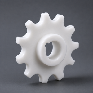 Engrenages en plastique CNC personnalisés de qualité alimentaire UHMWPE pour convoyeur, type roue étoile, pour guidage de bouteilles - Product Image 1