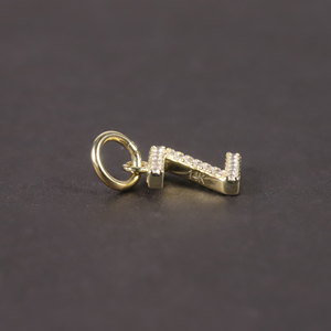 Usine de bijoux professionnels personnalisé A-Z breloques initiales petit Z pendentif collier or laboratoire cultivé diamant lettre pendentif - Product Image 3