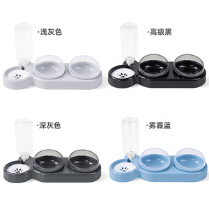 Bol d'alimentation pour chat avec distributeur d'eau automatique, double bol en forme d'escargot pour chats, conception de protection du cou - Product Image 4