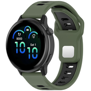 Bracelet de remplacement à rayures horizontales bicolores 22 mm/20 mm pour <span class=keywords><strong>Garmin</strong></span> Active <span class=keywords><strong>6</strong></span> - Product Image 5