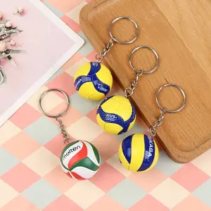 Ornamente Business Volleyball Geschenke Spieler Anhänger Männer Frauen Schlüssel anhänger Beach Ball Sport Volleyball PVC Custom Key chain