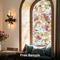 Échantillon gratuit de films décoratifs de fleurs personnalisés Isolation de fenêtre pour le bureau à domicile du marché allemand