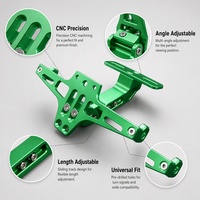 Support de plaque d'immatriculation universel pour moto, réglable CNC, pour la modernisation et la rénovation de moto