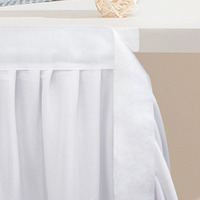 Vente en gros Nappe en polyester Jupe de table blanche pour décoration de mariage Banquets ou restaurants
