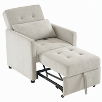 Canapé-lit en tissu KD Design avec lit escamotable, fauteuil convertible pour salon, chambre à coucher, chambre d'amis, meubles
