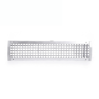 Grille de ventilation rectangulaire en aluminium à double biais pour CVC, diffuseur de conduit, grille de retour d'air conventionnelle, grille filtrante moderne
