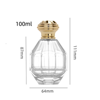 Flacon de parfum vide en verre de luxe personnalisé avec logo, flacon de parfum unique de luxe, flacon de parfum de 100 ml