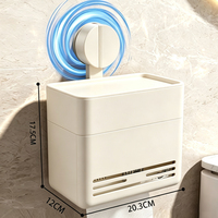 Porte-papier toilette mural moderne en aluminium et ABS à 3 niveaux avec ventouse, écologique, sans perçage, pour cuisine, salle de bain, hôtel