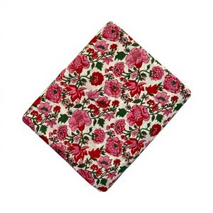 Belle robe courte pour femmes en tissu 100% coton, impression numérique florale, simple, écologique, douce, confortable, silhouette en A - Product Image 1