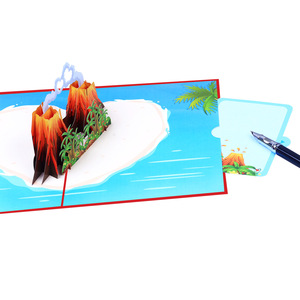 Tarjeta de Felicitación Romántica 3D con Forma de Volcán para el Día de San Valentín, Interesante Tarjeta de Mensaje de Bendición 3D Pop-up para Aniversario - Product Image 2