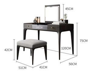 Mobilier de Maison Mobilier de <span class=keywords><strong>Chambre</strong></span> à Coucher de Luxe Coiffeuse en Bois avec Miroir Bureau à Double Usage pour les Études et le Maquillage - Product Image 5