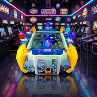 Machine de jeu d'arcade de pêche pour six enfants, avec support en anglais, à monnayeur, ensemble d'équipement de parc d'attractions