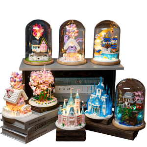 Château <span class=keywords><strong>de</strong></span> glace et <span class=keywords><strong>de</strong></span> neige, blocs <span class=keywords><strong>de</strong></span> construction en plastique ABS à petites particules, modèle éducatif, jouet à l'échelle 1:18, âge 8+, cadeau d'anniversaire - Product Image 1