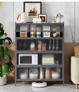 Armadio Metallico Multifunzionale Zhongxing <span class=keywords><strong>a</strong></span> 5 Ripiani Regolabili, Design Moderno Antipolvere, per <span class=keywords><strong>Cucina</strong></span> e Casa, Prodotto <span class=keywords><strong>a</strong></span> Henan - Product Image 1