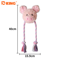 D KING Interactive Bite Plush Rope Jouets à mâcher pour animaux de compagnie Tug a War Squeak Alpaca Dog Toy