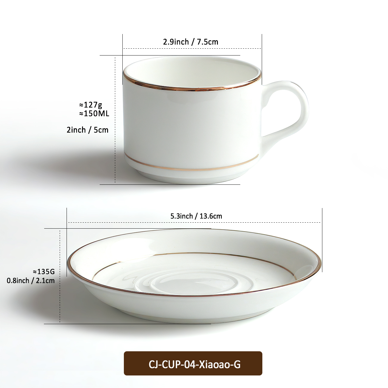 gold rim:CJ-CUP-04-Xiaoao-G