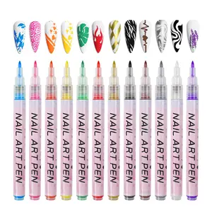 Wholesale Nail Graffiti Pen For 3d Nail Art Diy Gel Polish Nail Painting Manicure Tools Paint Pens