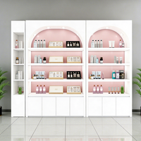 Vitrine de présentation pour produits de soin de la peau, moderne, de haute qualité, durable, en acier inoxydable, avec éclairage LED, écologique, recyclable, grande taille