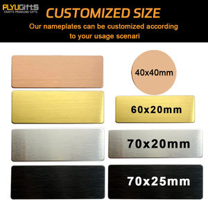 パーソナライズされた長方形ステンレス鋼ネームプレートカスタムロゴレーザーカット磁気ネームバッジ制服磁気ネームプレートブランク - Product Image 4