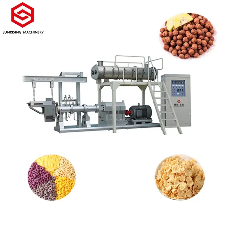 Breakfast cereal machinery manufacturer puffed corn flakes making machine