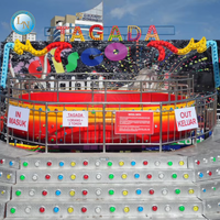 Attrazione da Luna Park Elettrica per Esterni, Macchina da Gioco Emozionante per Adulti, Tagada Dancing Disco