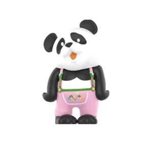 熊猫装饰品塑料熊猫雕像玩具熊猫乙烯基艺术玩具定制3d乙烯基动作人物