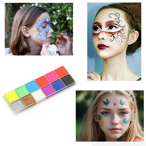 Body Art <span class=keywords><strong>Professionnel</strong></span> Peinture UV à Base d'Huile <span class=keywords><strong>Carnaval</strong></span> Déguisement Fête Flash Tatouage Visage 12 Couleur Kits de Peinture Corporelle Vente en Gros - Product Image 5