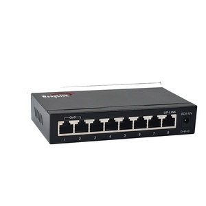 Oem ODM Gigabit 8 RJ45 cổng <span class=keywords><strong>Ethernet</strong></span> không được quản lý chuyển đổi với QoS VLAN hỗ trợ 10Gbps Công suất vỏ kim loại Mạng chuyển đổi mở rộng - Product Image 4