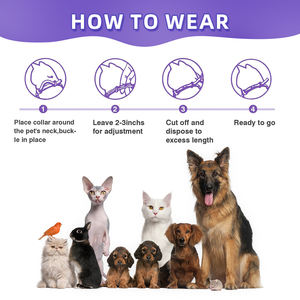 Paquete de 4 collares calmantes de feromonas impermeables ajustables de silicona ecológicos para perros y gatos para aliviar la ansiedad - Product Image 6